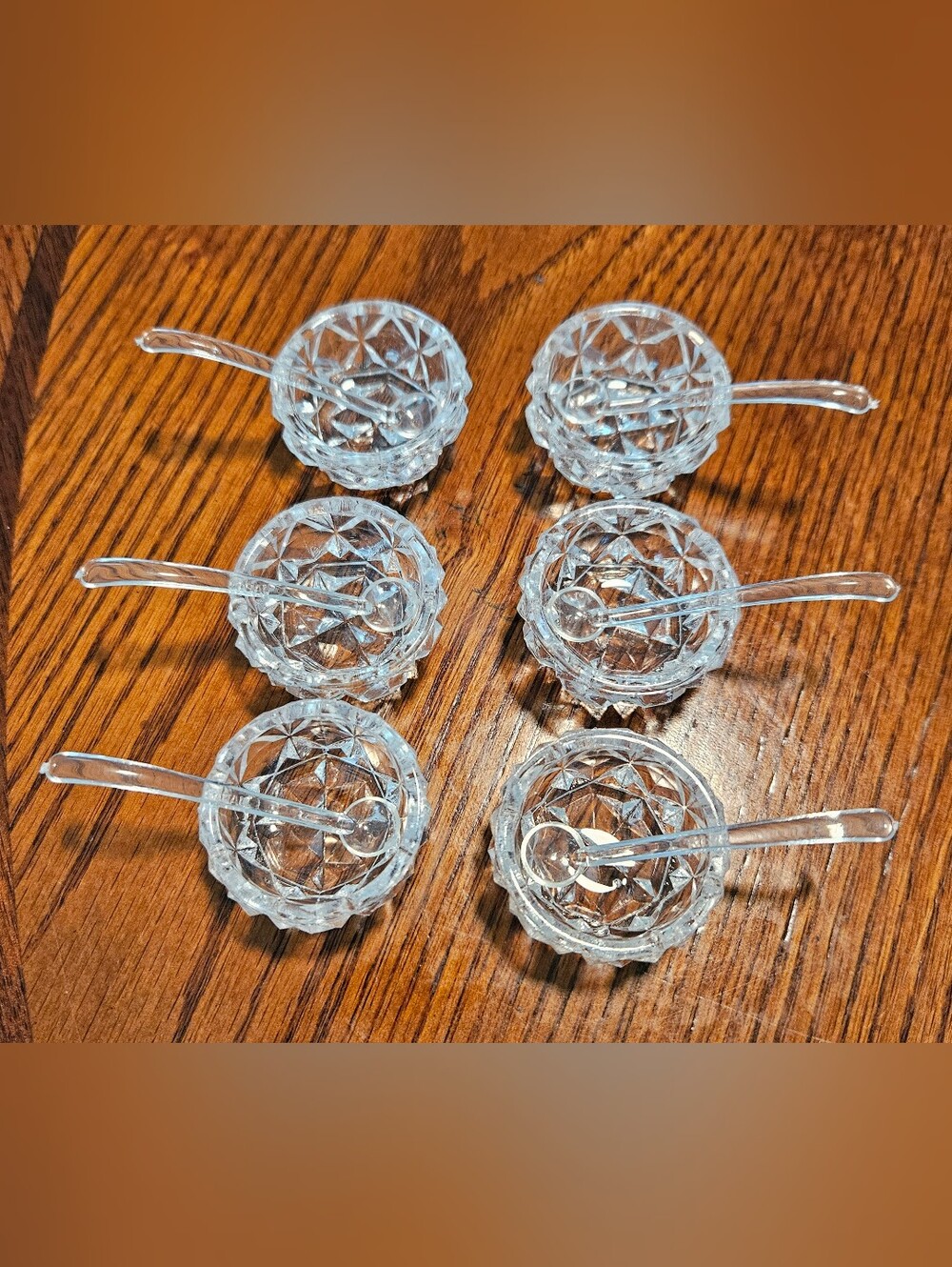 Vintage Salt Dips With Plastic Spoons